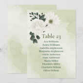 Hübsche weiße Blume, Sitzkarte Einladung (Vorne/Hinten)