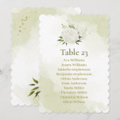 hübsche weiße Blume, Sitzkarte Einladung (Vorne/Hinten)