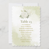 hübsche weiße Blume, Sitzkarte Einladung (Vorderseite)