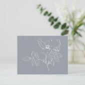 Hübsche weiße Blumen-Doodle Postkarte (Stehend Vorderseite)