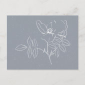 Hübsche weiße Blumen-Doodle Postkarte (Vorderseite)