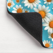 Hübsche weiße Blumen Mousepad (Ecke)