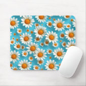 Hübsche weiße Blumen Mousepad (Mit Mouse)