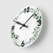 HÜBSCHE WEISSE BOTANISCHE WALDBREITE RUNDE WANDUHR (Winkel)