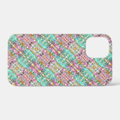 Hübsche weiße bunte Blumen Case-Mate iPhone-Hülle iPhone Hülle (Rückseite (Horizontal))