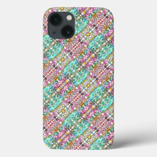 Hübsche weiße bunte Blumen Case-Mate iPhone-Hülle iPhone Hülle (Rückseite)