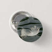 Hübsche weiße Feder Button (Vorne & Hinten)