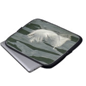 Hübsche weiße Feder Laptopschutzhülle (Vorne Knopf)