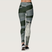 Hübsche weiße Feder Leggings (Rückseite)