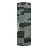 Hübsche weiße Feder Thermosbecher (Rückseite)