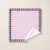 Hübsche, weiße Gänsebläschen auf schick französisc Badhandtuch Set (Waschlappen)