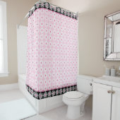 Hübsche, weiße Gänsebläschen auf schick französisc Duschvorhang (Beispiel)