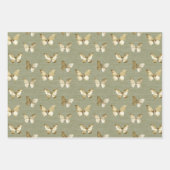 Hübsche weiße Gänseblümchen-Blumen grüner Geburtst Geschenkpapier Set (Vorderseite 2)