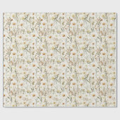Hübsche weiße Gänseblümchen Geburtstag Geschenkpapier (Flach)