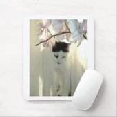 Hübsche weiße Katze Mousepad (Mit Mouse)