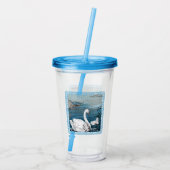 Hübsche Weiße Mutter schwanger im See mit Baby Acryltrinkbecher (Rückseite)