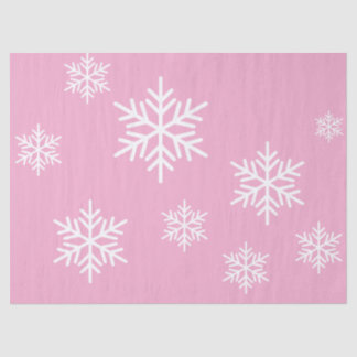Hübsche weiße nordische Schneeflocken auf elegante Seidenpapier