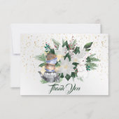 Hübsche Weiße Poinsettia Weihnachten Dankeskarte (Vorderseite)