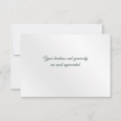 Hübsche Weiße Poinsettia Weihnachten Dankeskarte (Rückseite)