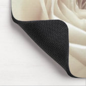 Hübsche weiße Rose Mousepad (Ecke)