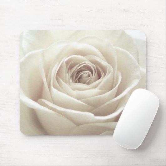 Hübsche weiße Rose Mousepad (Mit Mouse)