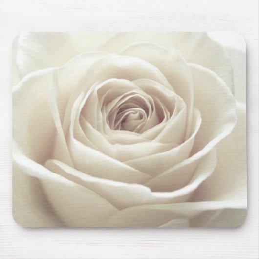 Hübsche weiße Rose Mousepad (Vorne)