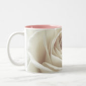 hübsche weiße Rosen-Tasse Zweifarbige Tasse (Links)