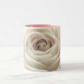 hübsche weiße Rosen-Tasse Zweifarbige Tasse (Mittel)