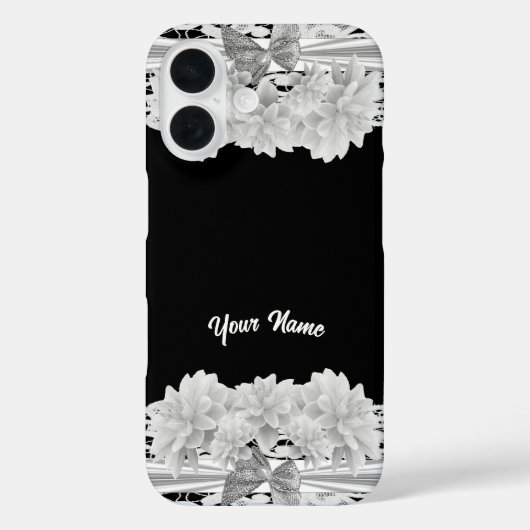 Hübsche weiße Spitze Case-Mate iPhone Hülle (Rückseite)