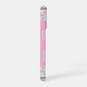 Hübsche weiße Spitzenmonogramm iPhone 16 Hülle (Rechte Seite)
