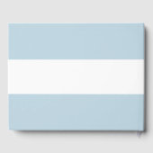 Hübsche weiße Streifen mit weichem Schiefer WINTER Gästebuch (Rückseite)