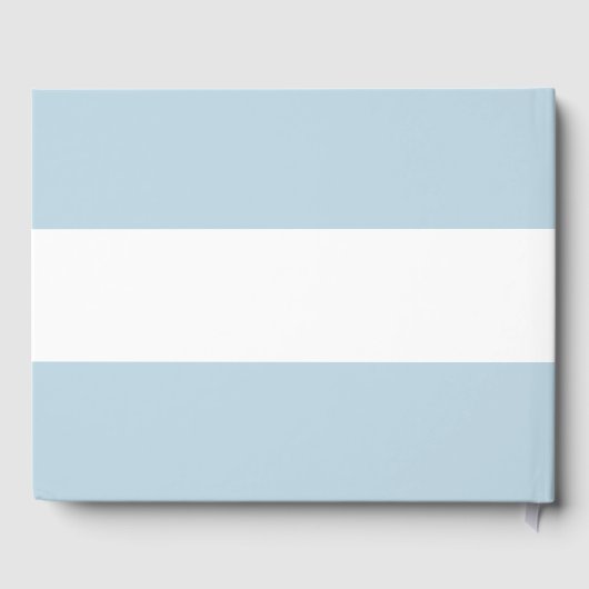 Hübsche weiße Streifen mit weichem Schiefer WINTER Gästebuch (Rückseite)