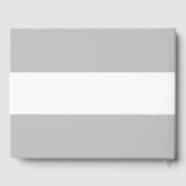 Hübsche weiße Streifen WINTER WONDERLAND Gästebuch (Rückseite)