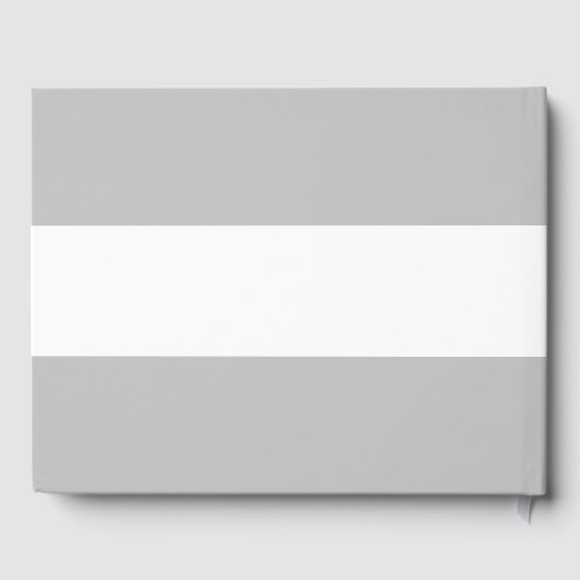 Hübsche weiße Streifen WINTER WONDERLAND Gästebuch (Rückseite)