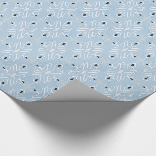 Hübsche weiße Weihnachtsklemme Geschenkpapier (Ecke)