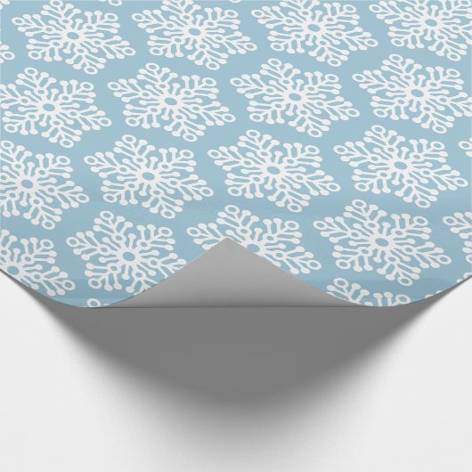 Hübsche weiße Weihnachtsschneeflocken-Geschenkpack Geschenkpapier (Ecke)