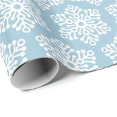 Hübsche weiße Weihnachtsschneeflocken-Geschenkpack Geschenkpapier (Rolleneckpunkt)