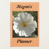 Hübsche Weißkosmos-Blumenfotografie Planer (Vorderseite)