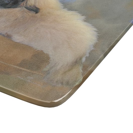 Hübsche Welpe Schneidebrett (Ecke)