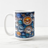 Hübsche Wertvolle Edelsteine Diamanten Perlen Kaffeetasse (Links)