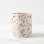 Hübsche whimsical 3D-Wildblume in rosa und lila Tasse (Zentrum)