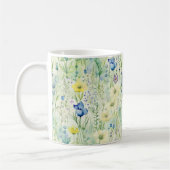 Hübsche Whimsical Boho Wildblume Floral Pastell Kaffeetasse (Links)