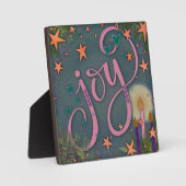 Hübsche Whimsical Joy Advent Candle Easel Fotoplatte (Vorderseite)