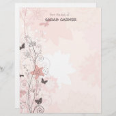 Hübsche Whimsical Spring Flowers Writing Stationar (Vorne/Hinten)