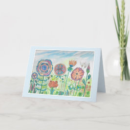 Hübsche Whimsy-Blume Karte