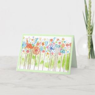 Hübsche Whimsy-Blume Karte