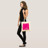 Hübsche White Butterfly Tote Bag - Fuschia Tragetasche (Vorderseite (Model))