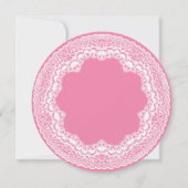 Hübsche White Lace Girls Kinderdusche Einladung (Rückseite)