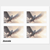 Hübsche White Peace Dove Rechteckiger Aufkleber (Blatt)
