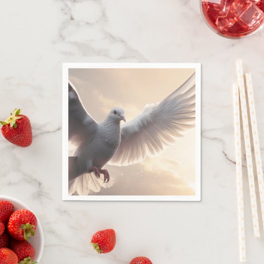 Hübsche White Peace Dove Serviette (Beispiel)